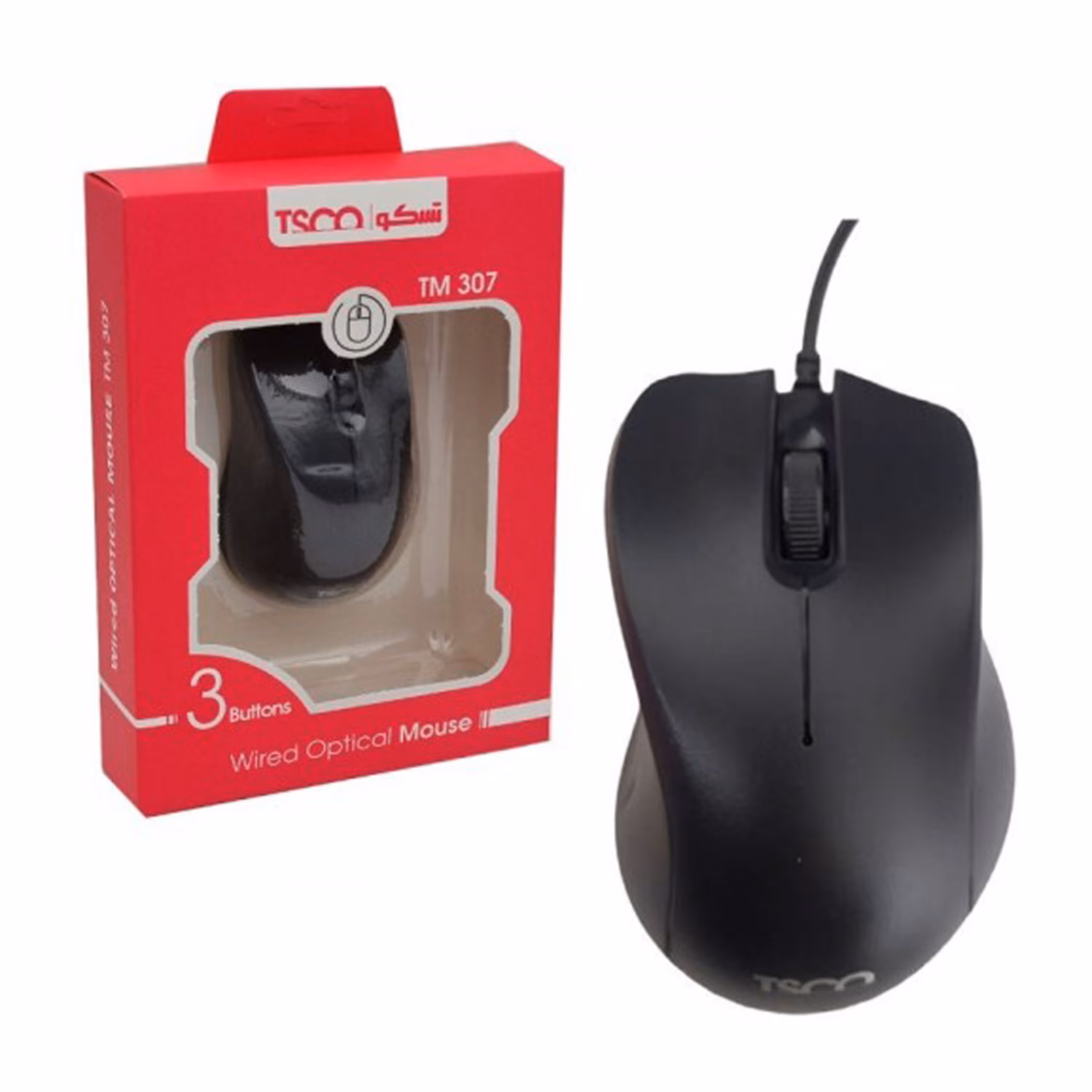 موس سیم دار TSCO مدل TM 307 با 12 ماه گارانتی