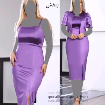 کت سارافون زنانه ساتن ترک دو طرف کش مدل النا