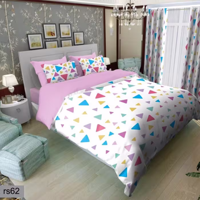 سرویس روتختی 1 نفره تنسل چاپی برندترک لند (Turk Land)  کد rs 62