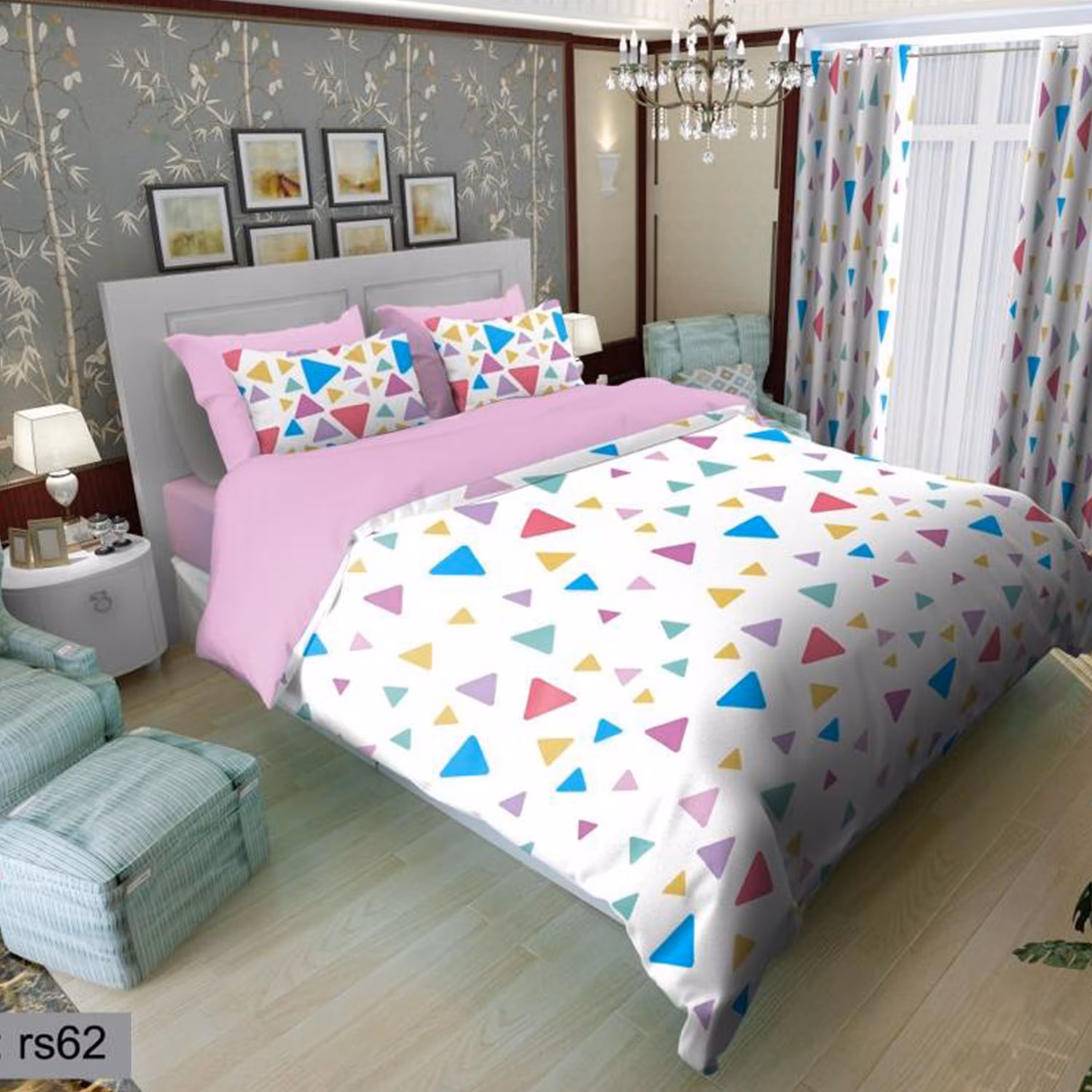 سرویس روتختی 1 نفره تنسل چاپی برندترک لند (Turk Land)  کد rs 62