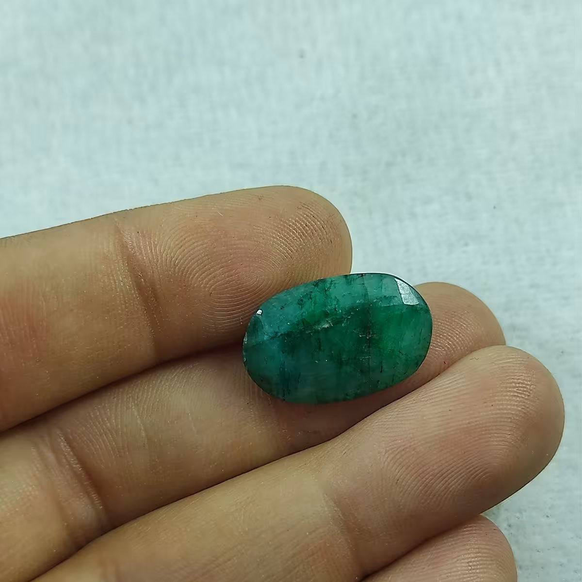 سنگ زمرد طبیعی مدل بیضی کد 11592238
