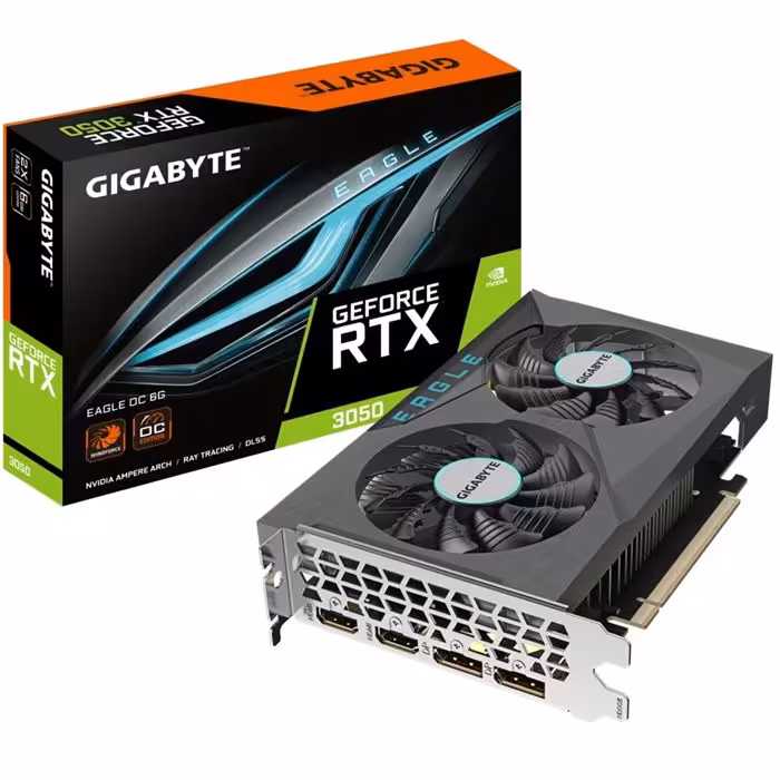 کارت گرافیک گیگابایت مدل GeForce RTX 3050 EAGLE OC 6G حافظه 6 گیگابایت