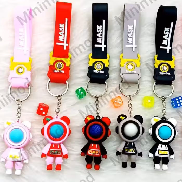 جاکلیدی سیلیکونی فضانورد صورت شب تاب و صورت اکلیلی