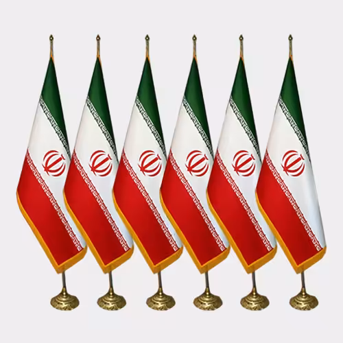 پرچم ساتن ایستاده بلند با میله و پایه گرد