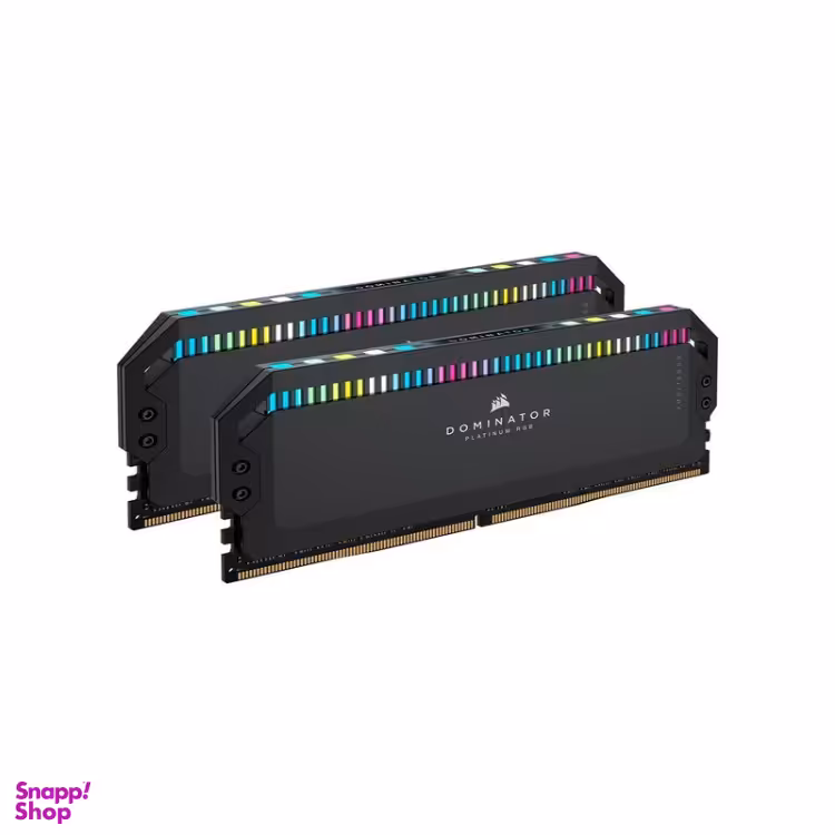 رم دسکتاپ DDR5 دو کاناله 5200 مگاهرتز کورسیر مدل DOMINATOR PLATINUM RGB ظرفیت 16 گیگابایت بسته 2 عددی