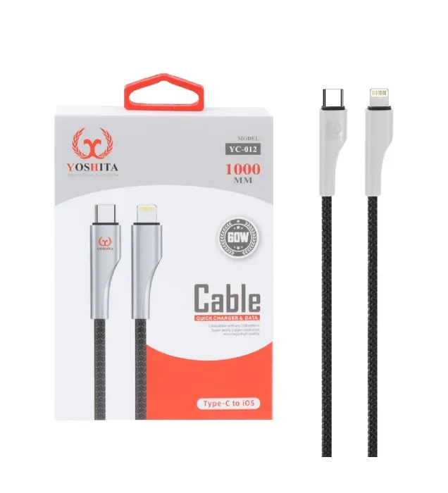 کابل شارژ فست یوشیتا Type-C مدل YC-012