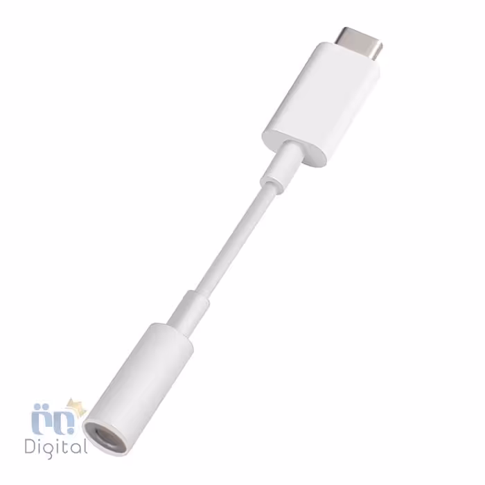 کابل تبدیل USB Type-C به ورودی Jack 3.5 مدل JH022 به طول 20 سانتی‌متر