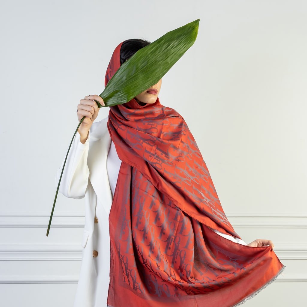 شال زنانه ساتن نخ