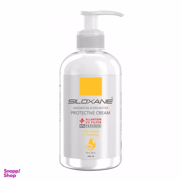 کرم محافظ سیلوکسان (Siloxane) مناسب پوست خشک حاوی روغن آووکادو حجم 300 میلی لیتر