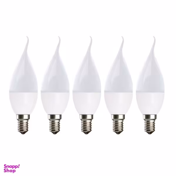 لامپ ال ای دی 7 وات مدل C37W پایه E14 بسته 5 عددی