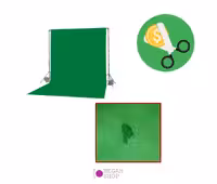 پرده سبز کروماکی شطرنجی 5*3