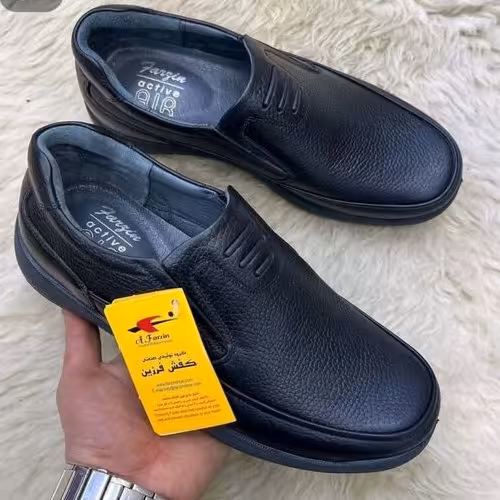 کفش طبی مردانه تمام چرم طبیعی با ضمانت مارک فرزین در سه رنگ 