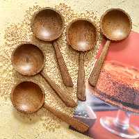 قاشق آجیل خوری چوبی دستساز بارلی(1عددی) کد bar0278 چوب گردو 20 سانتی