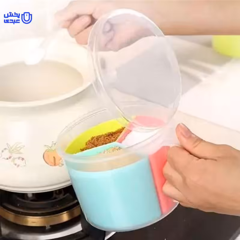 جا ادویه سه قسمتی دسته دار کاجین مدل تبسم