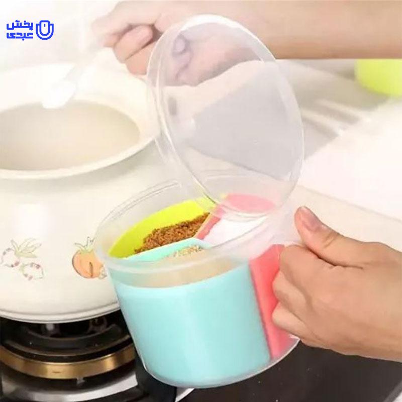 جا ادویه سه قسمتی دسته دار کاجین مدل تبسم