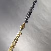 دستبند دوستی مگنتی طرح زنجیری دوتایی ضد حساسیت فقط قلبی موجود 