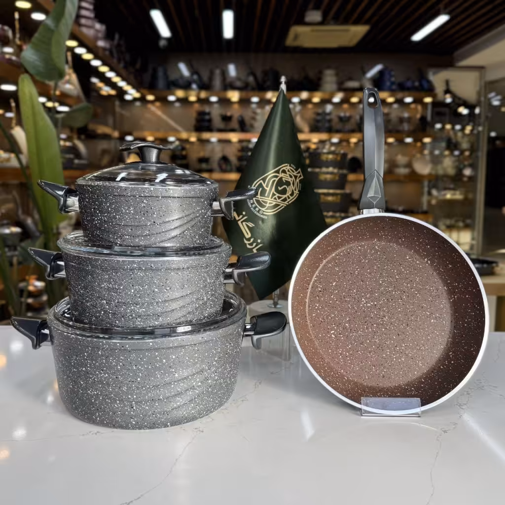 سرویس قابلمه 7 پارچه سوئینگ eviz طوسی