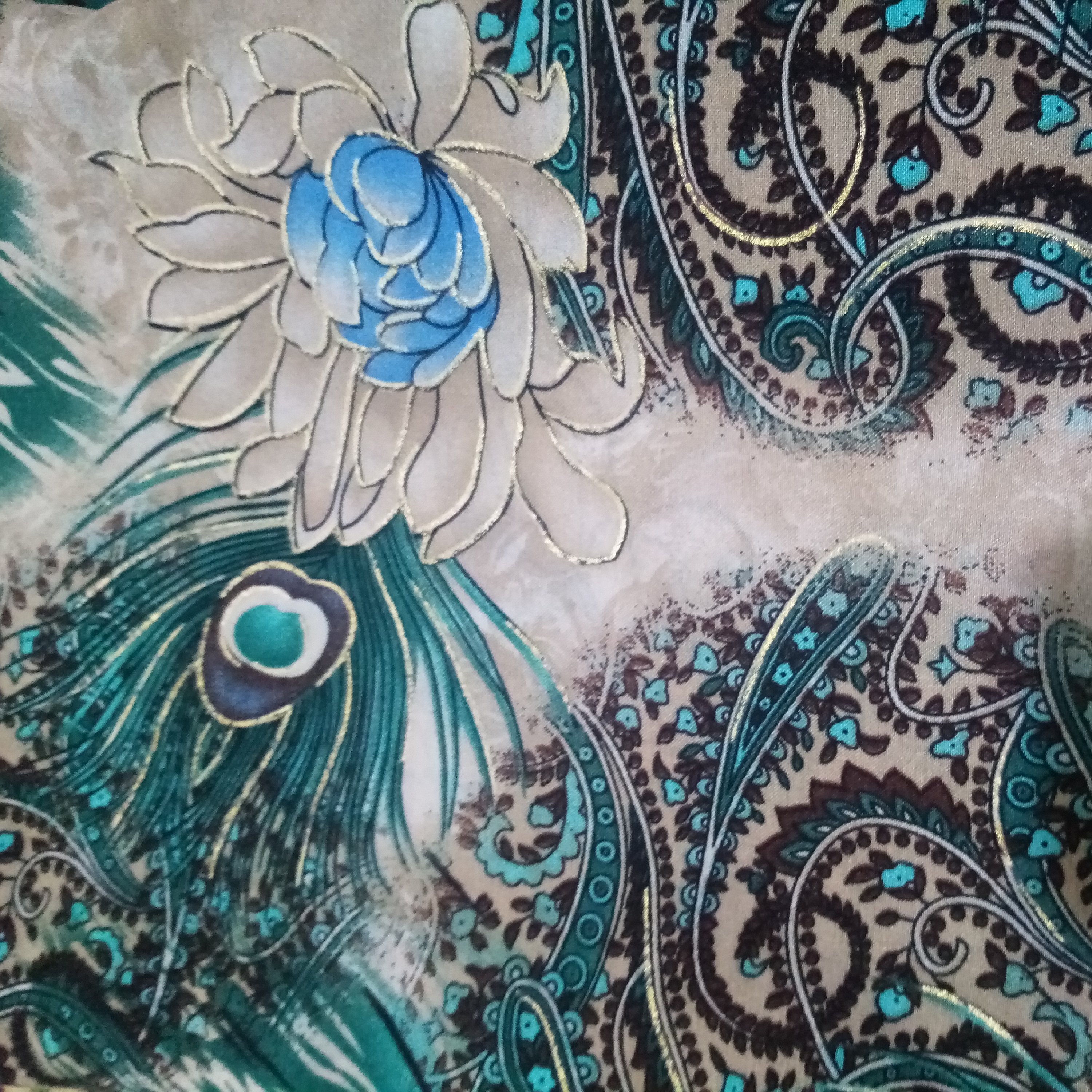 چادر رنگی طرح طاووس