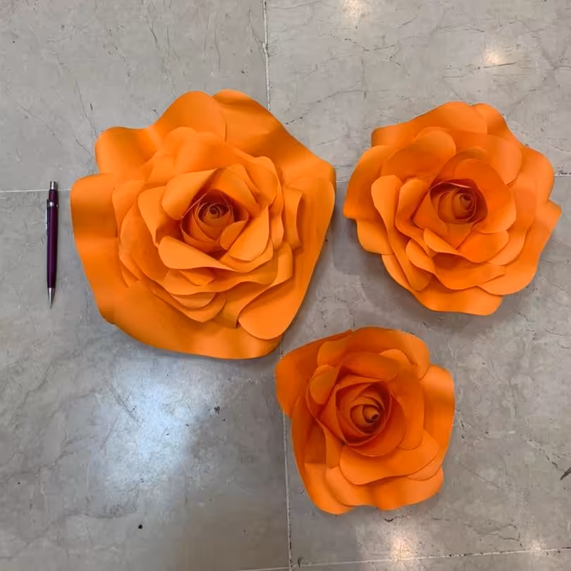 گل کاغذی سه تکه