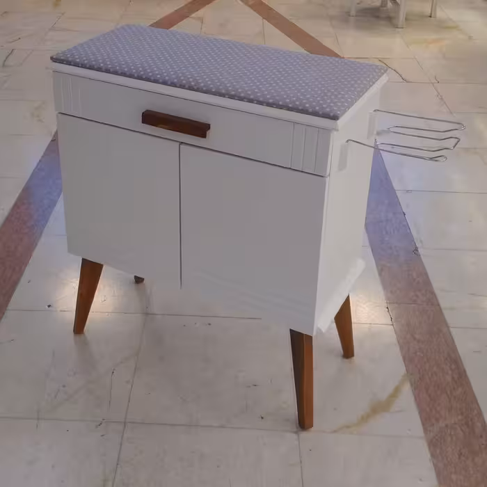 میز اتو مدل تی وی لپتاپی رنگ سفید