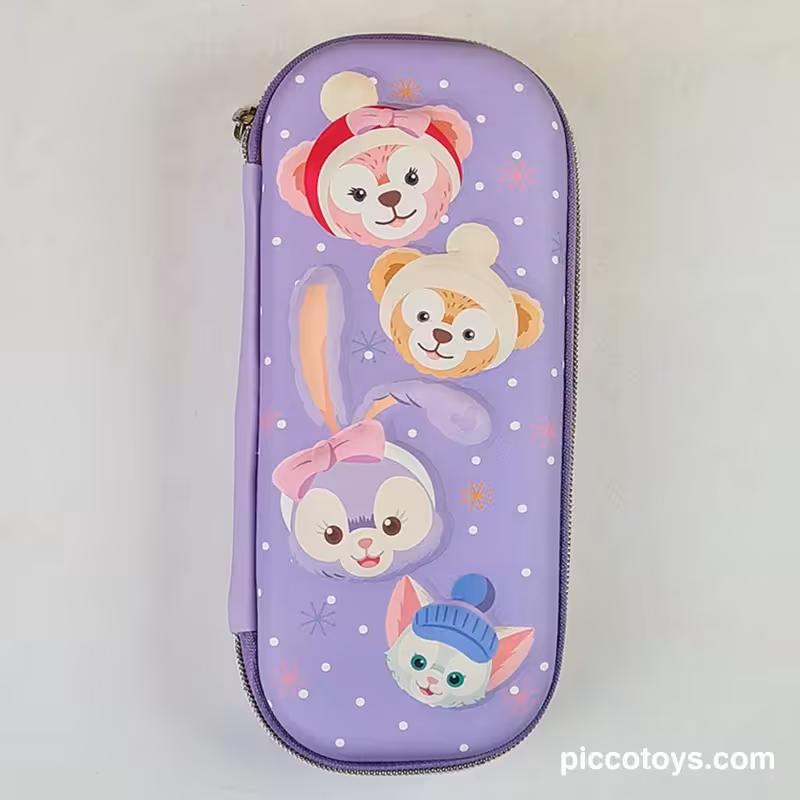 جامدادی کودک مدل حیوانات بنفش کد P/8202/C