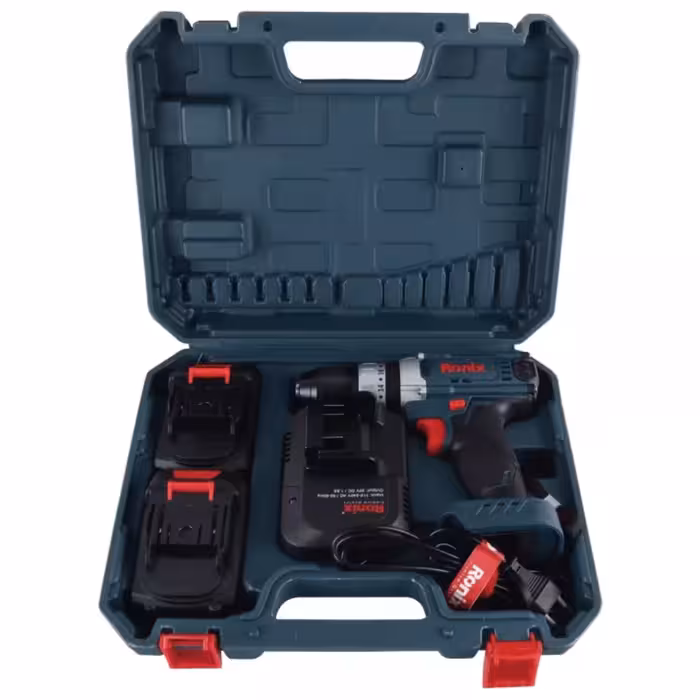 مجموعه 53 عددی دریل شارژی چکشی 20 ولت دو باتری رونیکس مدل RS-8620