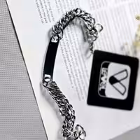 دستبند استیل پلاک دار