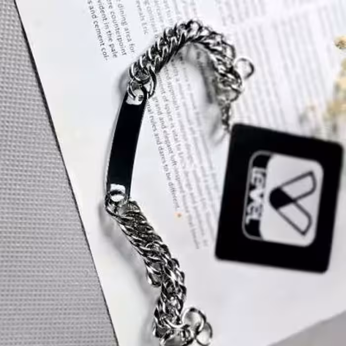 دستبند استیل پلاک دار