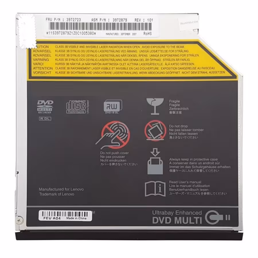 درایو لپ تاپ دی وی دی رایتر IDE Slim 12.7mm برای لنوو