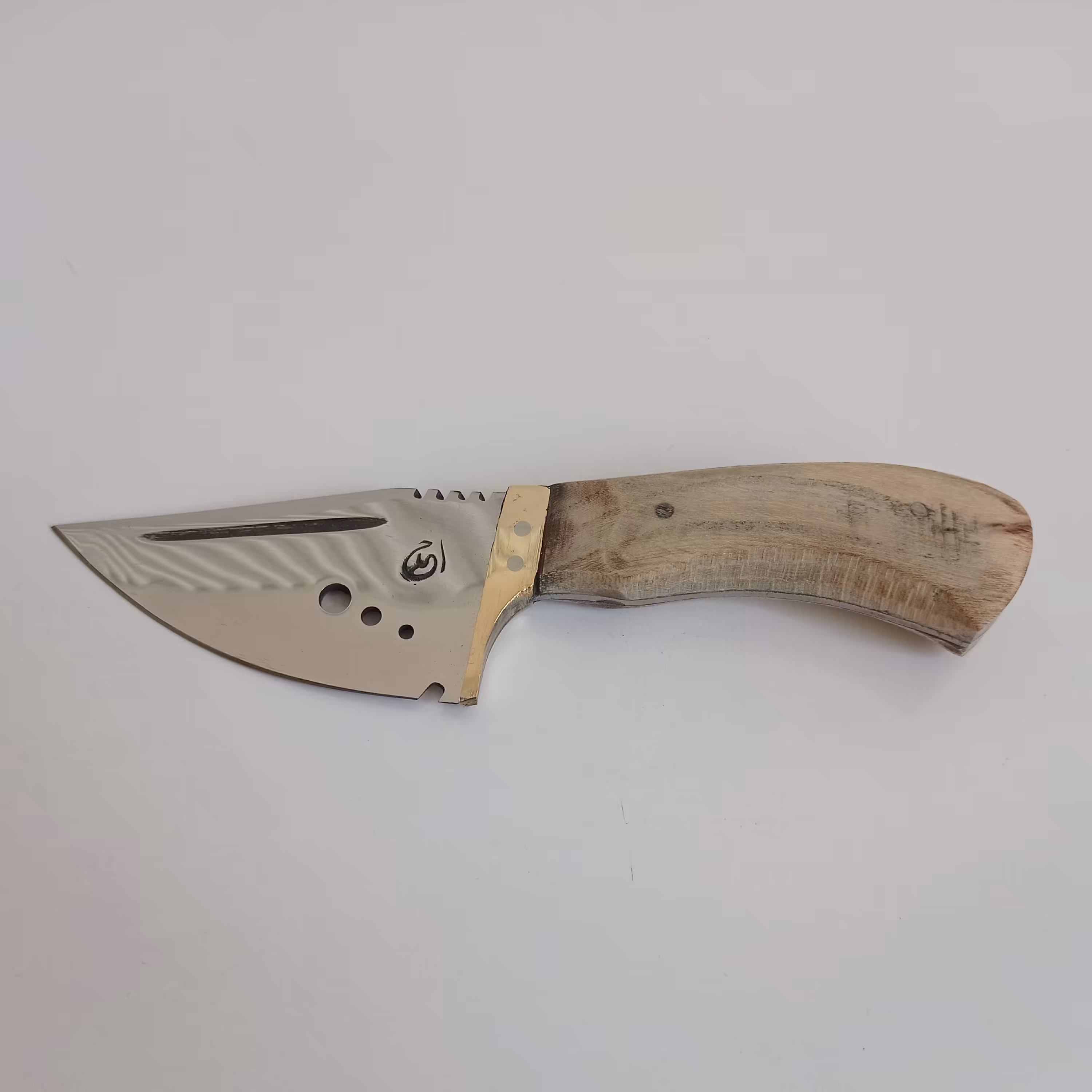 چاقو زنجان پوست کنی دسته چوبی استاد احد طرح بیخسی با کیفیت عالی