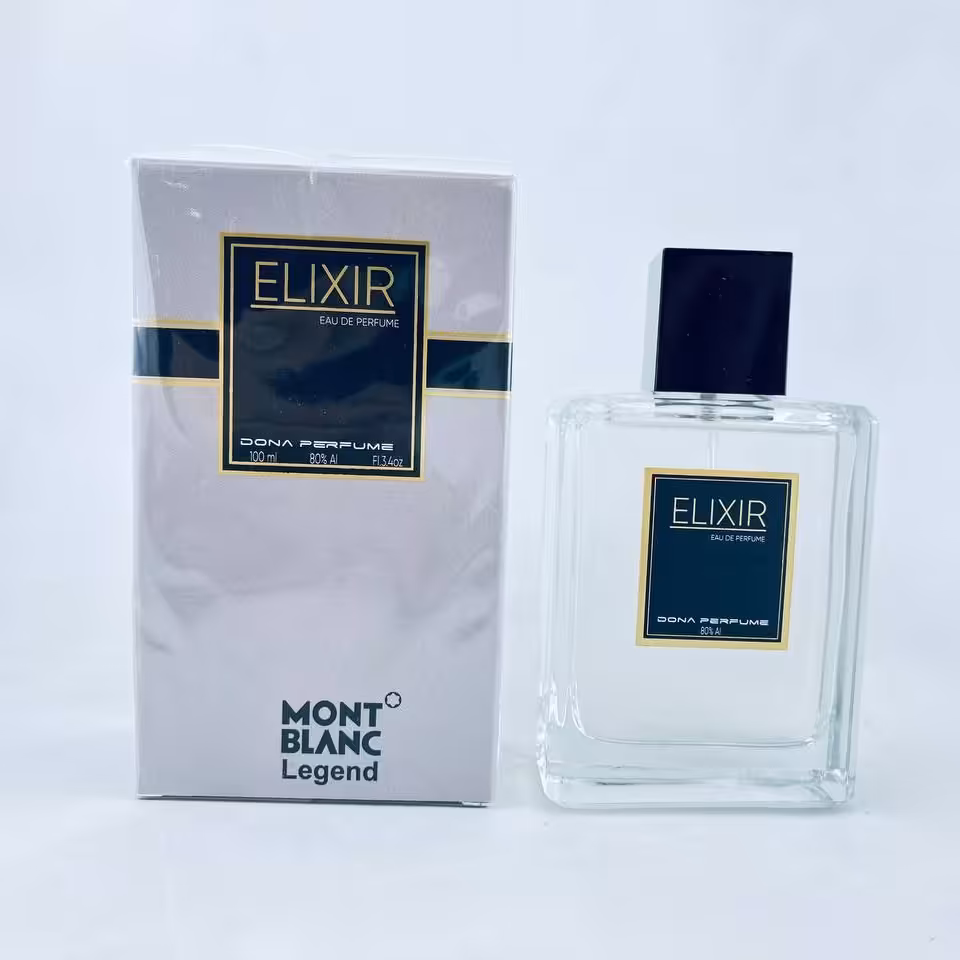  عطر ادکلن ادوپرفیوم مردانه ELIXIR دنا100 میل رایحه خنک مشابه عطرمونت بلنک لجند