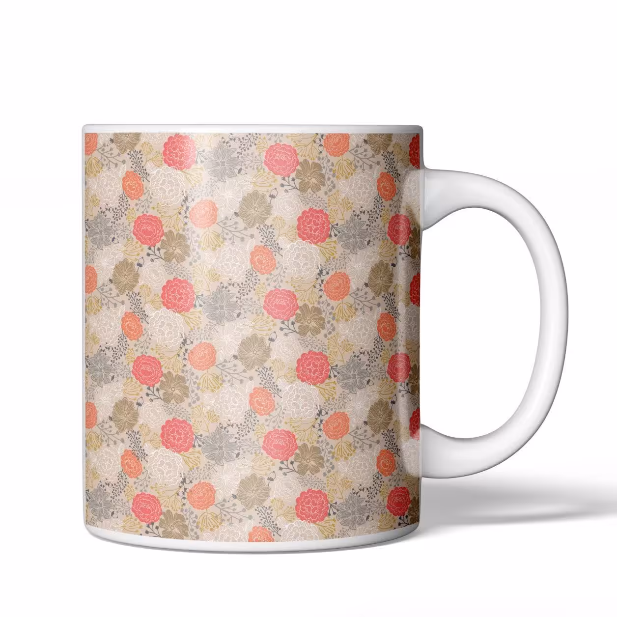 لیوان ماگ سرامیکی مدل گلها