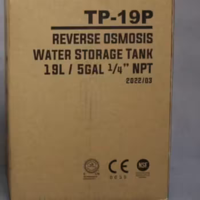 مخزن دستگاه تصفیه آب مدل tp-19p تانک پک. 5 گالن(19 لیتری)اورجینال تایوان (سری جدید)همراه با شیر مخزن 