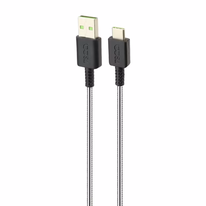 کابل شارژ و دیتا Type-C برند تسکو مدل TC C302 3A طول 1 مترTSCO TCC302 3A 1m USB To Type-C Cable
