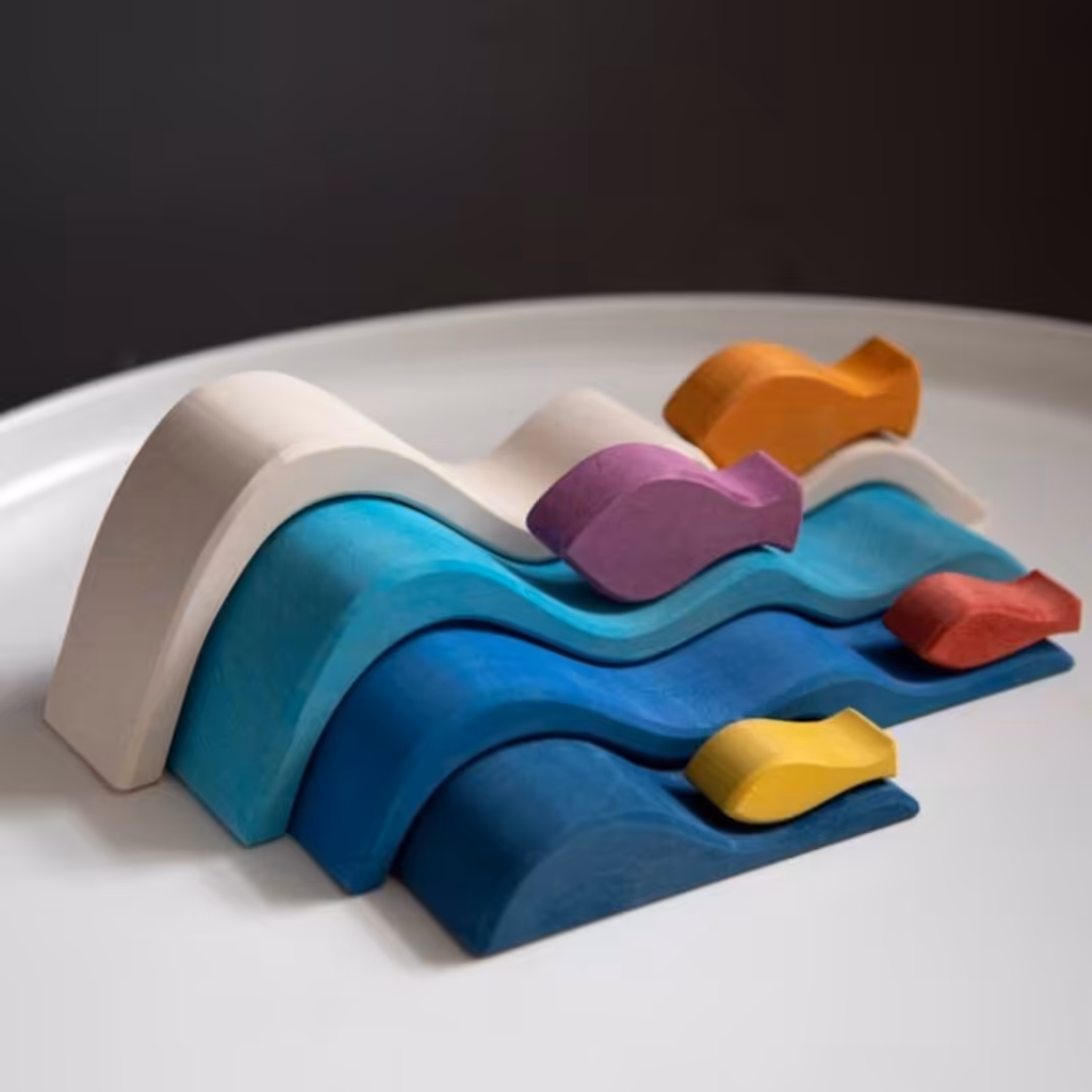 اسباب بازی چوبی رنگین کمان چوبی اتاق کودک