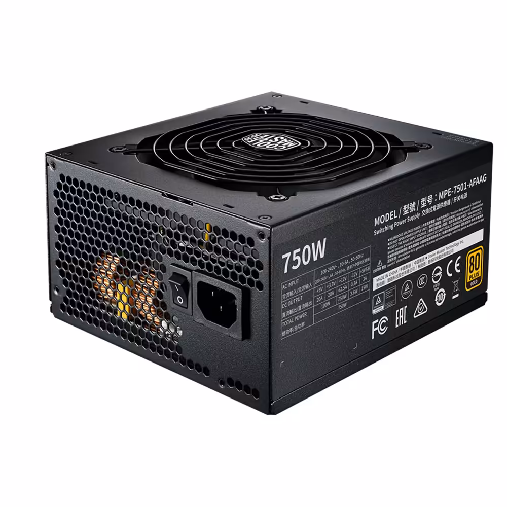 پاور 750 وات کولرمستر Cooler Master MWE 750 GOLD V2 FULL MODULAR