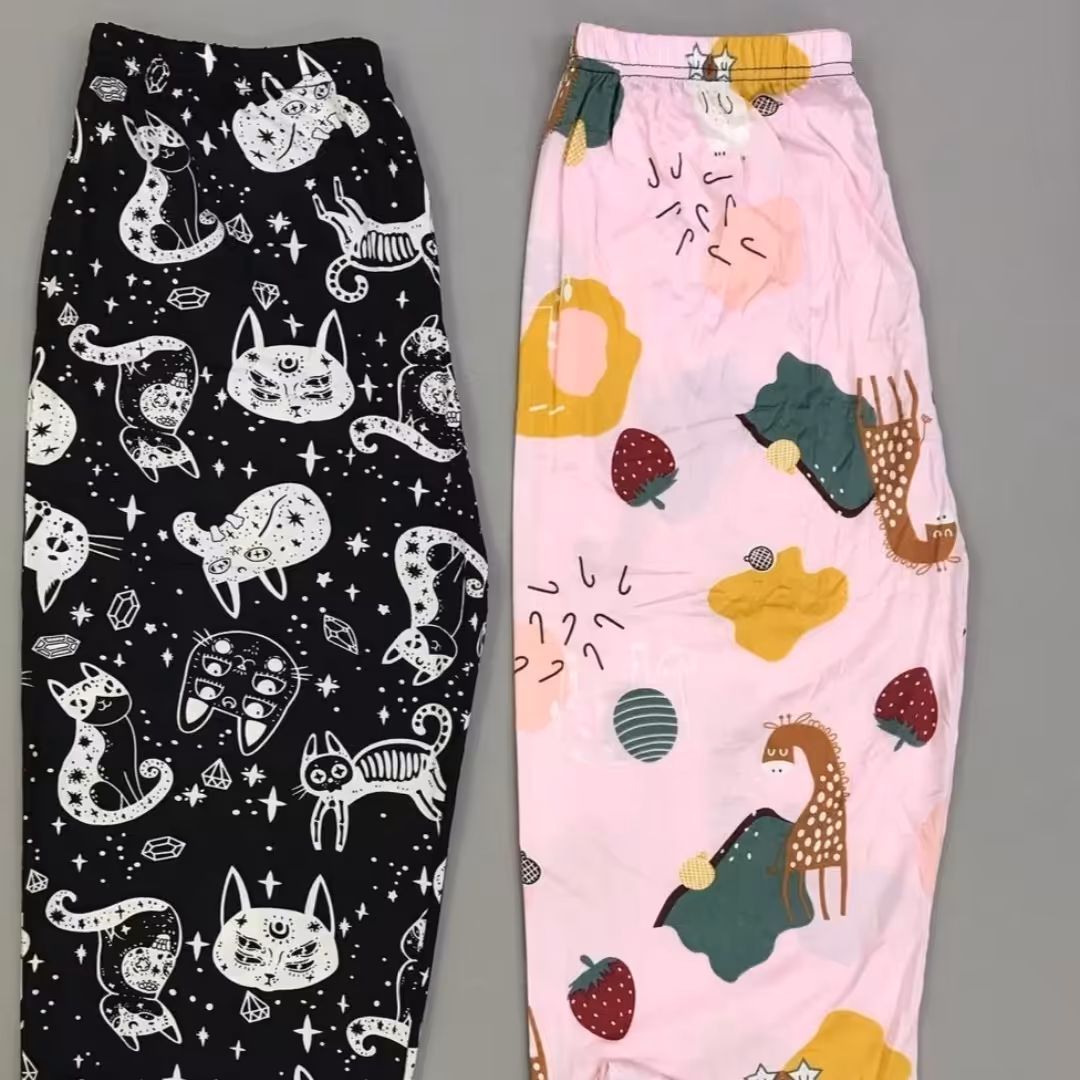 شلوار گیاهی عروسکی نرم و لطیف پایین کش دار مناسب سایز 36تا 48