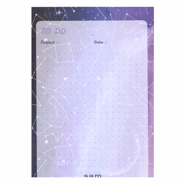 کاغذ یادداشت بولت ژورنال A6 سم طرح کهکشان