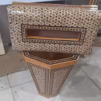 جا دستمال کاغذی و سطل خاتم کاری 