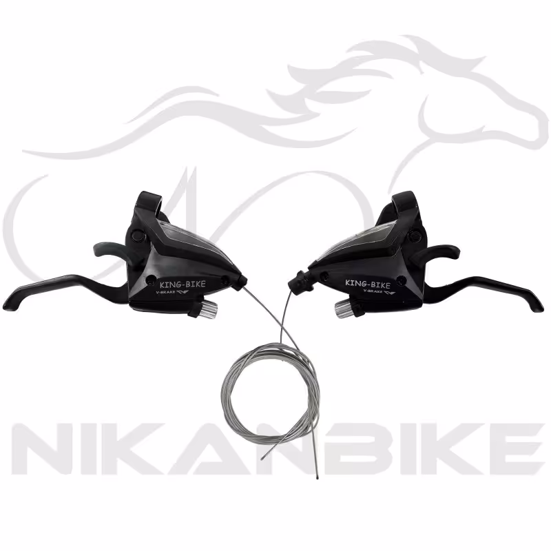 دسته دنده کلاجداردوچرخه طرح شیمانو مدل خفاشی KING 7x3 SP با روکش کد 1101025