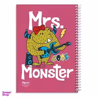 دفتر مشق‌ 80 برگ تک خط وزیری سیمی فانتزی جلد نرم الیپون (Elipon) کد 2331254