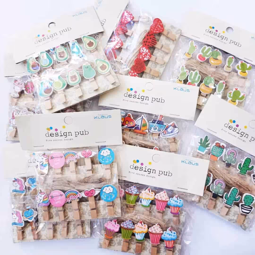 گیره چوبی فانتزی در طرح های مختلف