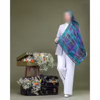 شال نخی طرحدار(حراج)