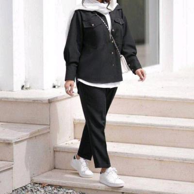 مانتو شلوار زنانه کتان مدل مام استایل