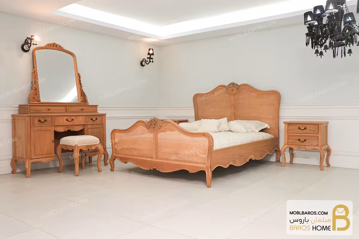 سرویس خواب دو نفره راشل با آینه برلیان کد 12