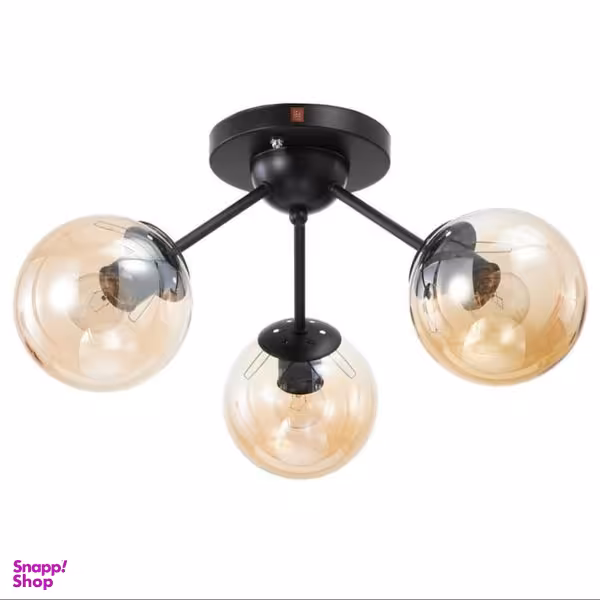 لوستر 3 شعله نورهام مدل مولکولی شمین