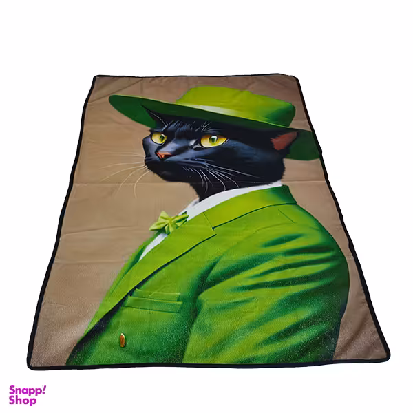 حوله استخری مدل گربه سبز کد 1375136544 سایز 150×85 سانتی متر