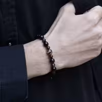 دستبند چشم ببر تراش استار و عقیق سلیمانی