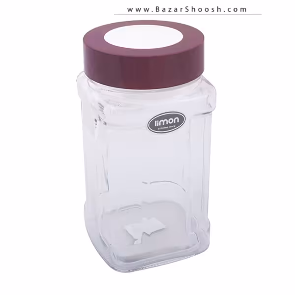 جای حبوبات 25سانتی‌متری شیشه‌ای لیمون مدل نگین
