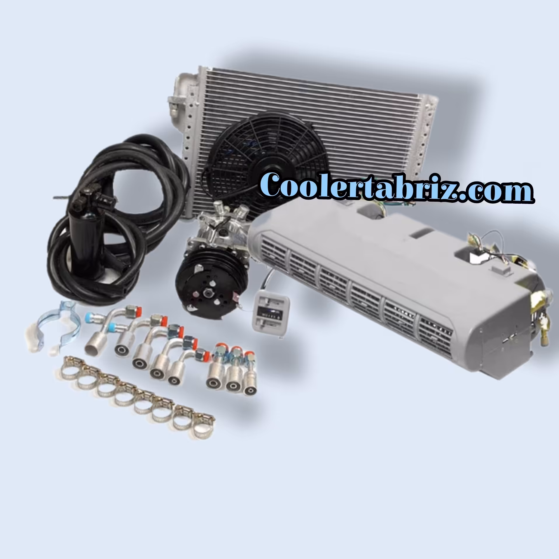 کولر خودرو کامل برای انواع خودروهای مینی بوس و ون ها و کاروانها